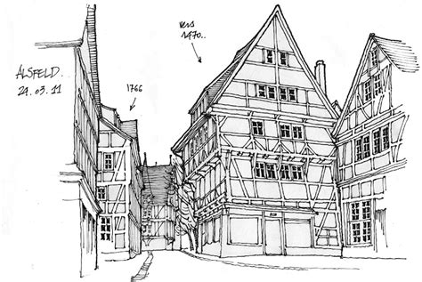 Germany Half Timbered Houses Urban Sketchers