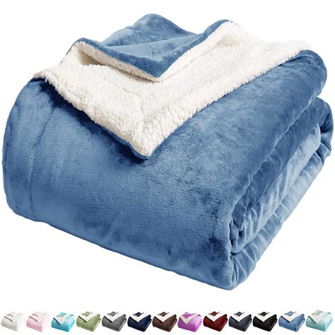 Lbro2m Sherpa Fleece Bed Blanket Queen Size Super Soft Fuzzy Plush Warm