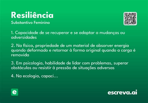 Qual Significado De Resiliência - Resiliência - Significado e Sinônimo - escreva.ai
