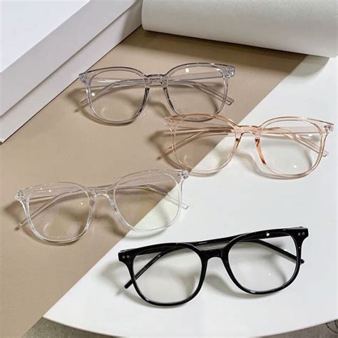 Ready Stock Square Spek Korean Fashion Spec Glasses Transparent