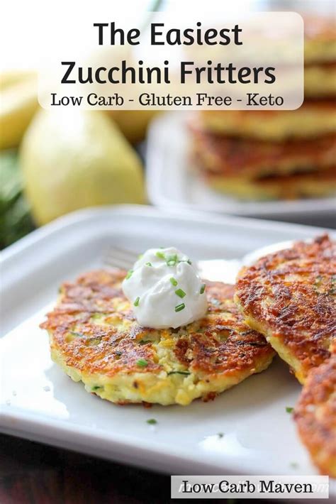 Low Carb Zucchini Fritters Low Carb Maven