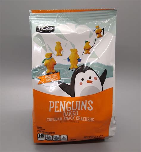 Savoritz Penguins Baked Cheddar Snack Crackers Aldi Reviewer In 2021