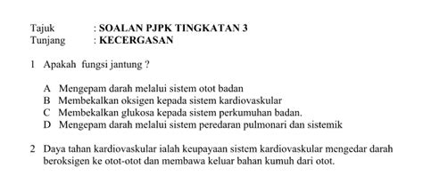 Soalan Pjpk Tingkatan 2 Ejercicio De Pbd Pjpk Tingkatan 2 Bola Baling