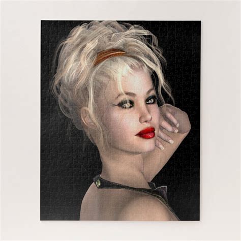 Beautiful Blonde Fantasy Woman Jigsaw Puzzle Zazzle