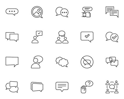 Premium Vector Set Of Communication Icons Speech Bubble Chat Talk