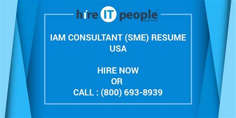 IAM Consultant SME Resume Hire IT People We Get IT Done