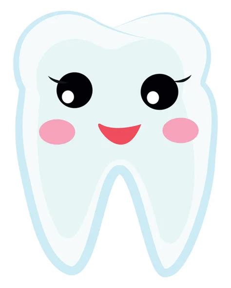 Cute Tooth Illustration Vector White Background Stock Vector By