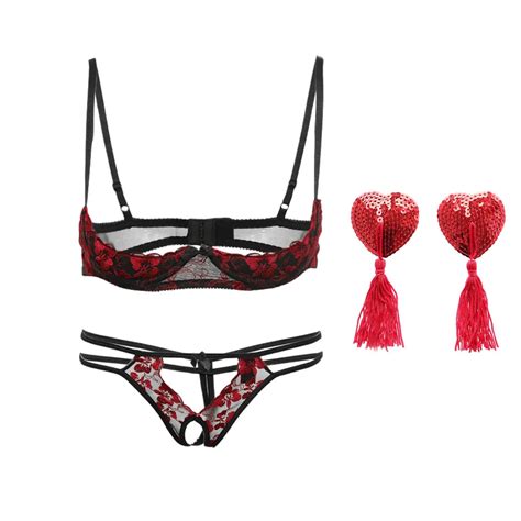 Conjunto lingerie sexy feminina sutiã push up roupa íntima bordado