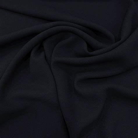 Navy Blue Acetate Viscose Crepe Fabric — Tissus En Ligne