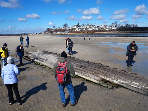 Century Old Shipwreck Emerges From Sand At Ipswichs Crane Beach