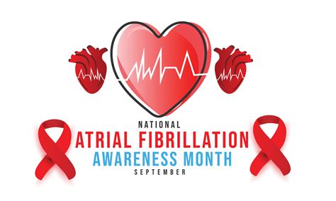 National Atrial Fibrillation Awareness Month Background Banner Card