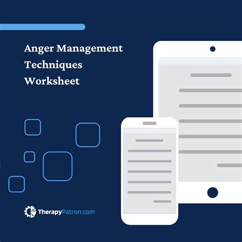 Anger Management Techniques Worksheet Editable Fillable Printable