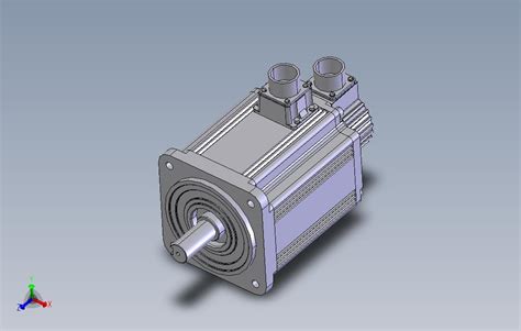 台达伺服电机ecma Lx1318es（无刹车）solidworks 2016模型图纸下载 懒石网