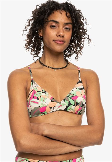 Roxy Pt Classics Strappy Bikini Top Kvj Schwarz Zalando De