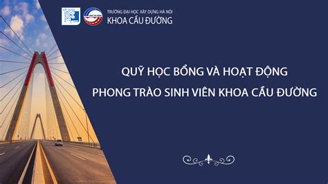 THƯ CẢM ƠN NHÀ TÀI TRỢ QUỸ HỌC BỔNG Khoa Cầu Đường HUCE