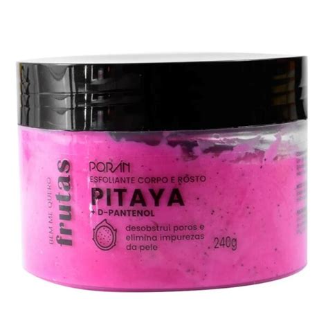 Esfoliante Corpo e Rosto Pitaya Porán 240g Tudo de Maquiagem