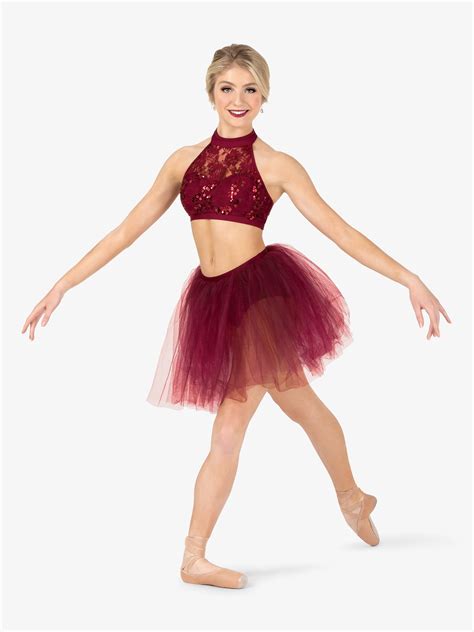 Womens Sequin Lace 2 Piece Dance Costume Set Discount Dance Supply