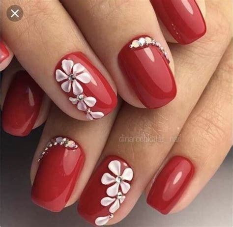 Pin by Ralitsa Dourakou on Μανικιούρ Red nail art designs Gel nails