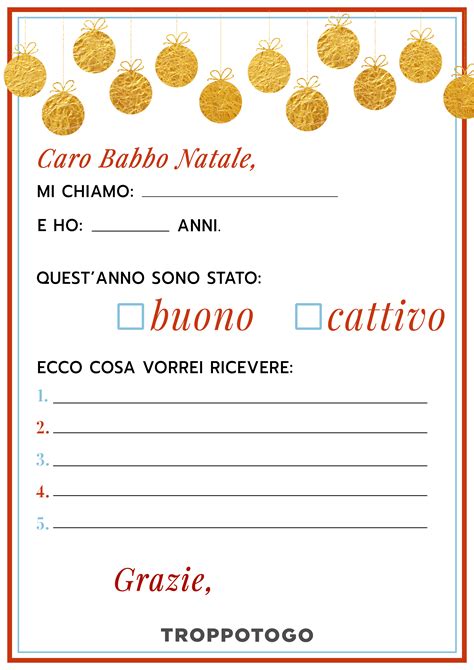 Lettera Babbo Natale Da Colorare