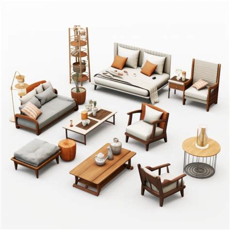 Premium AI Image Revamp Your Space 3D Model Furniture Collection With