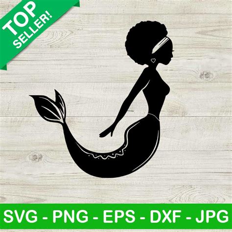 Black Mermaid Svg Black Women Mermaid Svg Afro Mermaid Svg