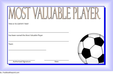 New Soccer Mvp Certificate Template Artofit