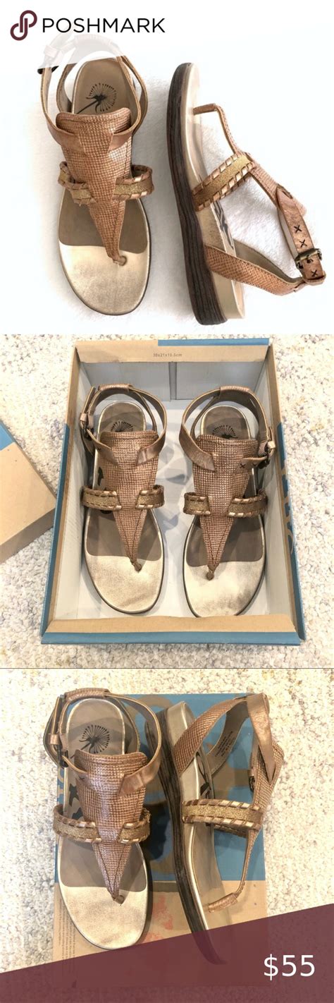 Nib Otbt Celestial Copper Sandals Leather Thong Sandals