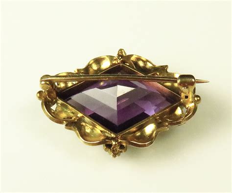 Late Victorian Amethyst Brooch Koblenz Co Antique Estate Jewelry