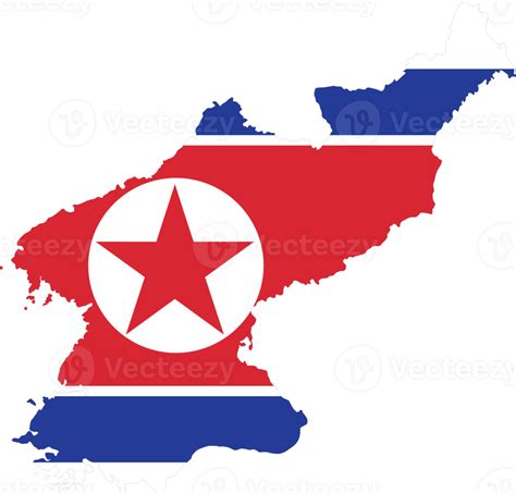 North Korea Flag Pin Map Location 23427090 Png