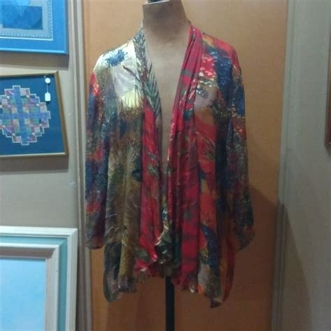 Citron Jackets And Coats Citron Santa Monica 5 Silk Kimono Floral