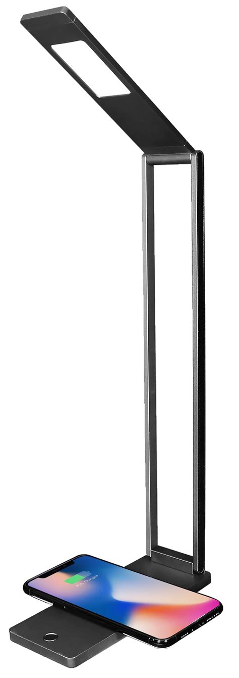 Foldable Slim Desk Lamp With Wireless Charger Black Cbk Hardware