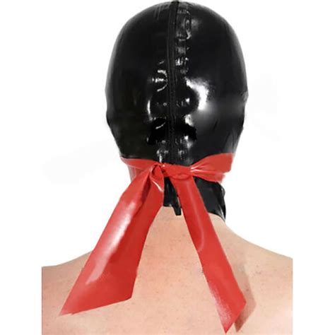 Latex Mask With Red Latex Band Sq Latexsm