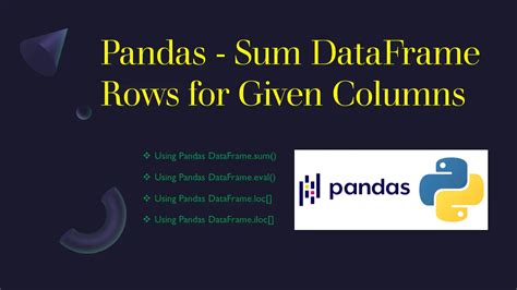 Pandas Sum Dataframe Columns With Examples Spark By {examples}