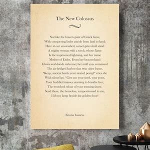 The New Colossus Poem by Emma Lazarus Poster Print Poetry - Etsy