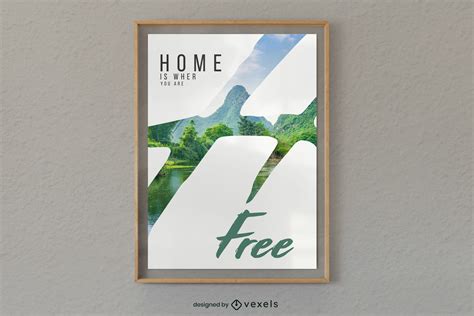 Free Nature Poster Design PSD Editable Template