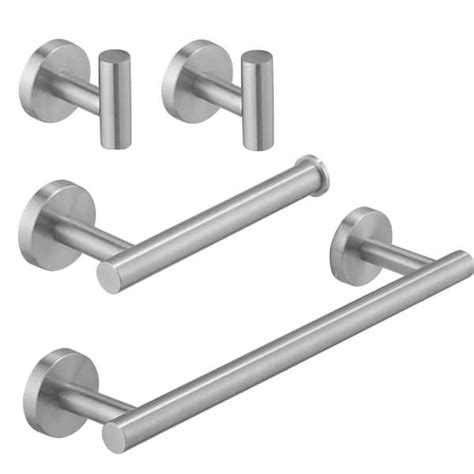 Homemystique Bathroom Hardware 4 Piece Bath Hardware Set With Towel Bar