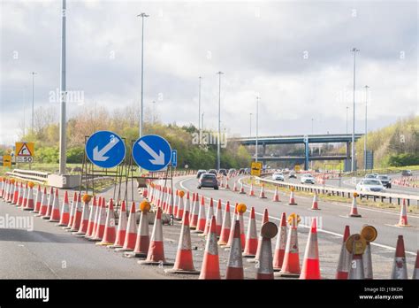 Blue Motorway Signs Left Right Hi Res Stock Photography And Images Alamy
