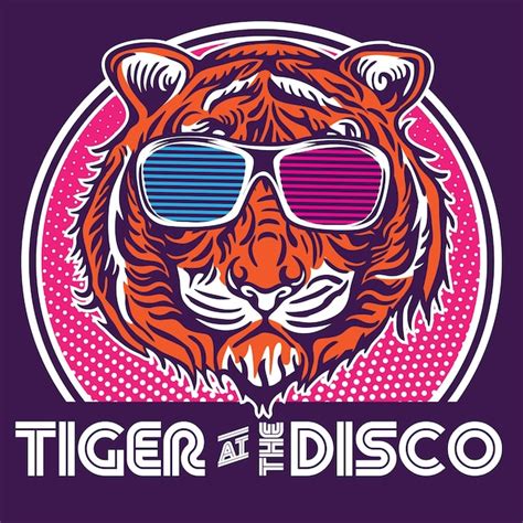 Premium Vector Tiger At The Disco Mascot Logo Design