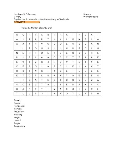 Worksheet Science | PDF