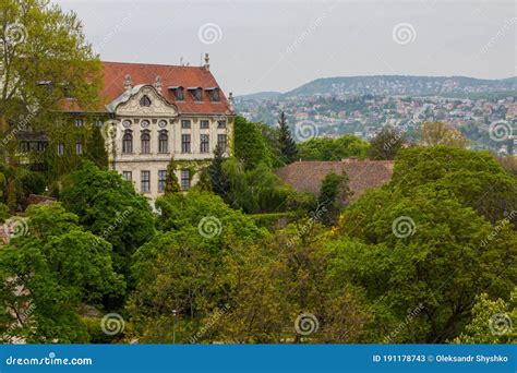 View Of The Hungarian Heritage House On The Hillside In Budapest