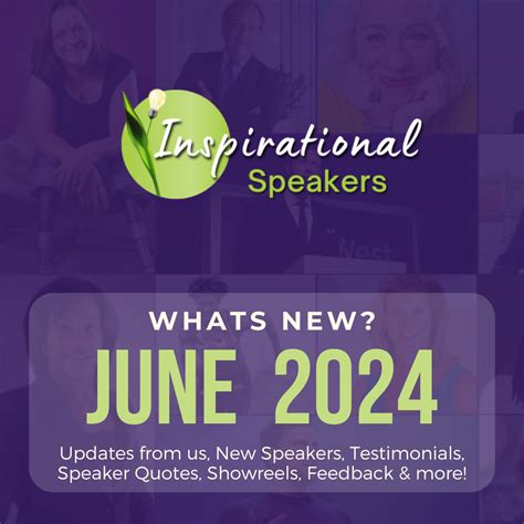 Inspirational Speakers June 2024 Inspirational Speakers