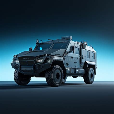 Award-winning Advertising Photography of an Armored Car on Solid Color ...