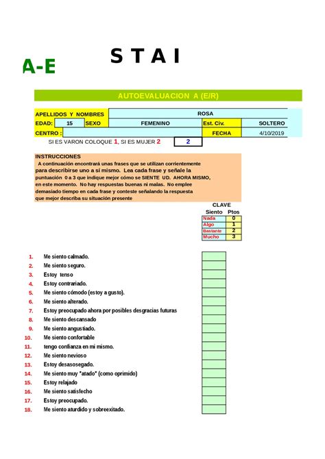 Test Psicol Gico Stai C Mo Se Califica Y Qu Es Colegio De Psic Logos Sj