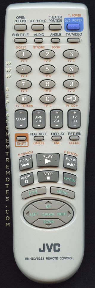 Buy Jvc Rm Sxv J Rmsxv J Dvd Player Dvd Remote Control