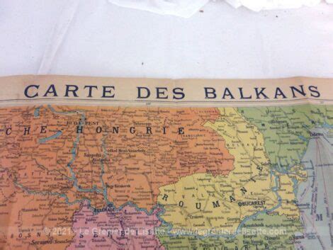 Ancienne carte routière Taride Carte des Balkans Le Grenier de Lisette