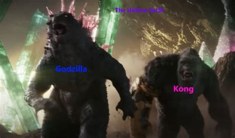 Gxk Godzilla And Kong In Hollow Earth Scene