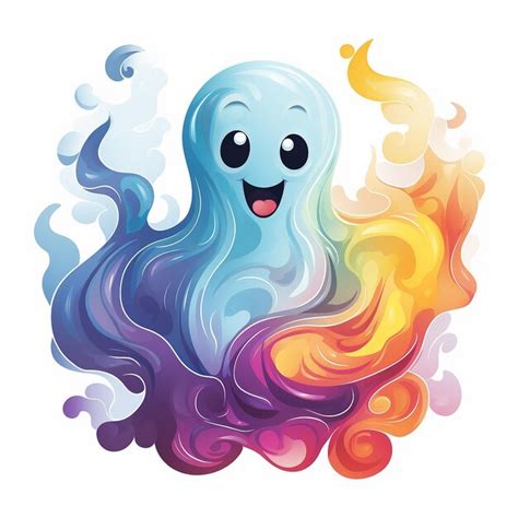 Premium Vector | Colorful ghost