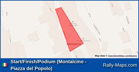 Start Finish Podium Montalcino Piazza Del Popolo Stage Map Rally