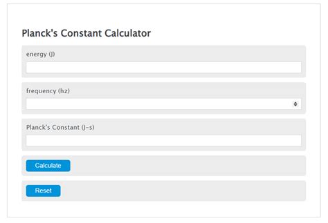 Planck S Constant Calculator Calculator Academy