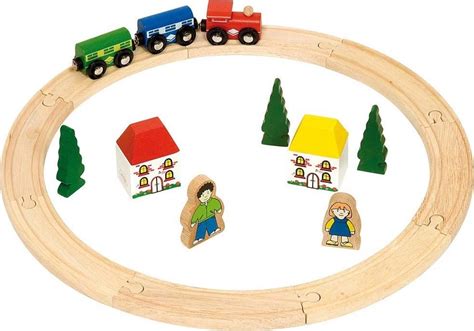 Petit Circuit De Train Jouet En Bois Basique Chez Les Enfants Jeu